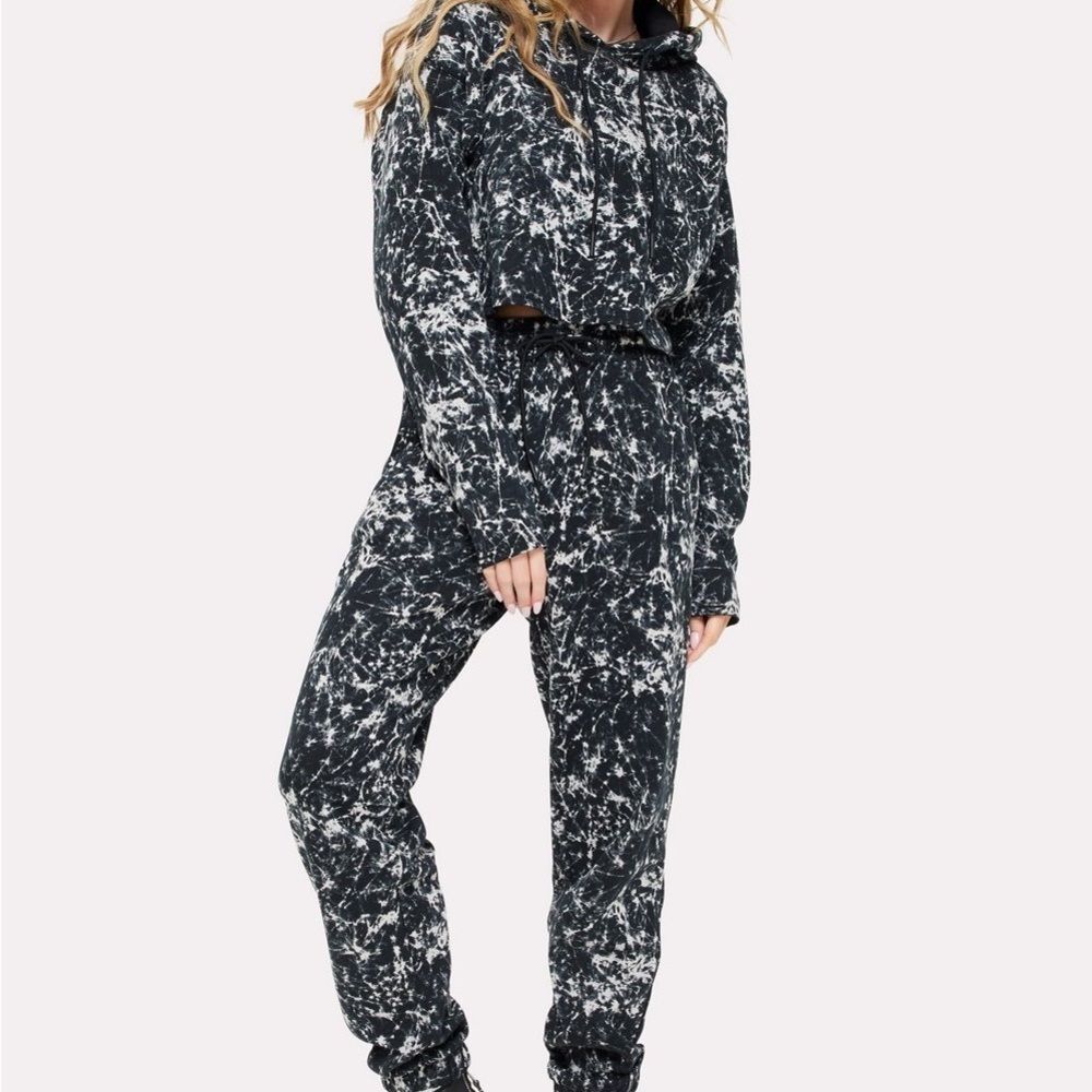 Yitty Cozy Fleece Everyday Cropped Hoodie black and white size 2X nwt - Picture 3 of 8